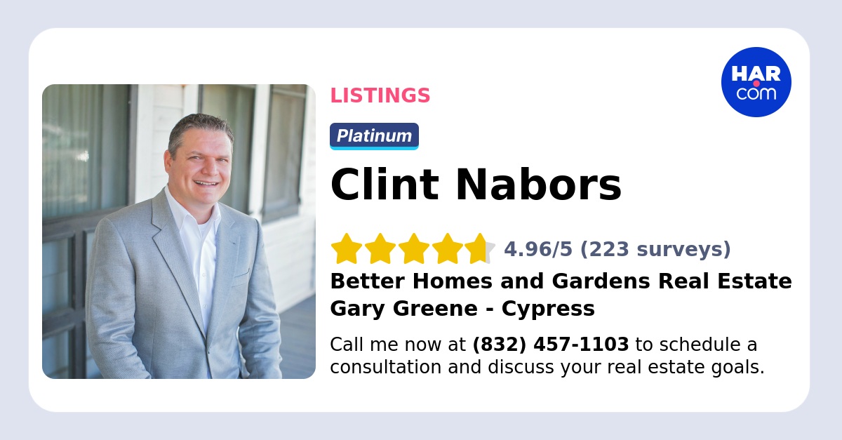 Clint Nabors Latest Listings HAR