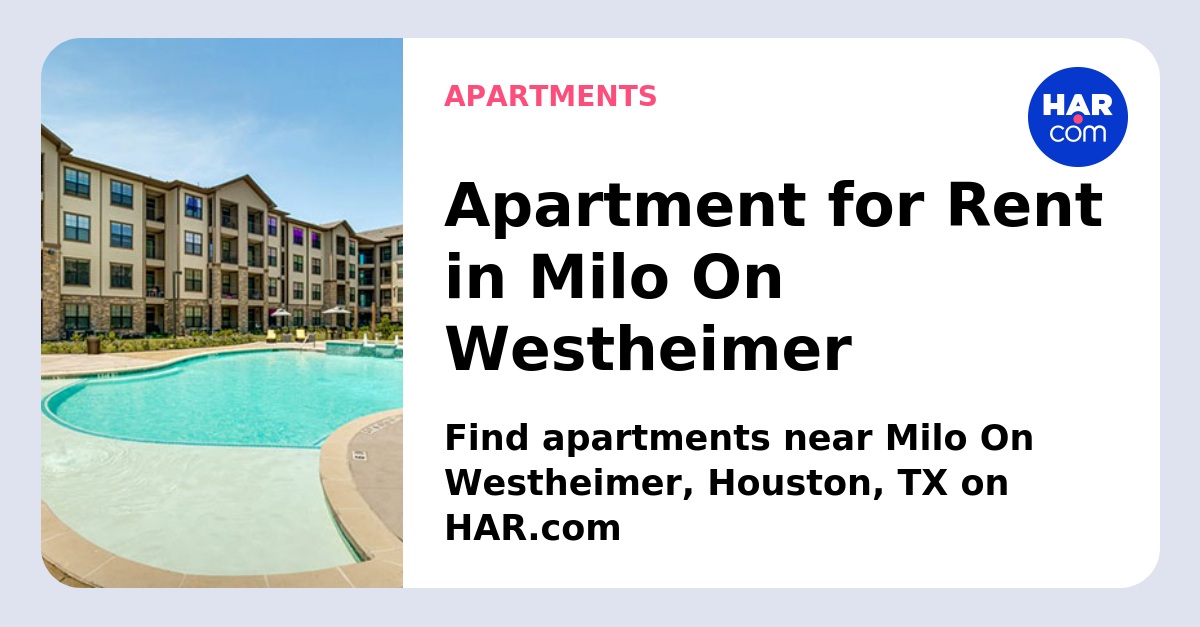 milo on westheimer apartments