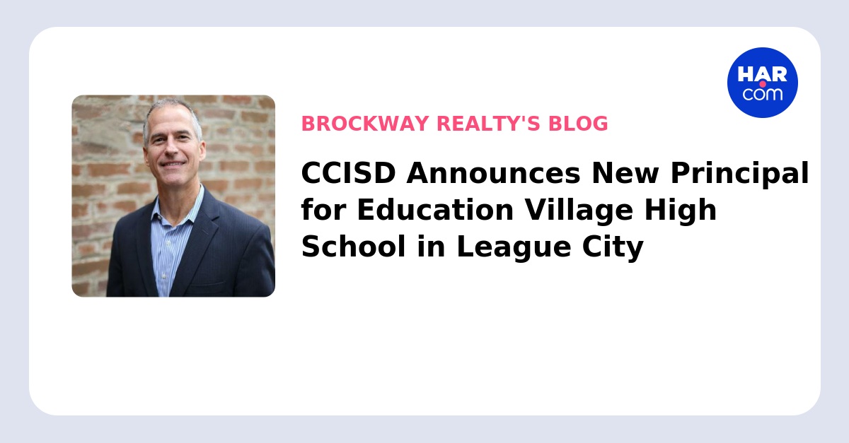 CCISD Announces New Principal For Education Village High School In ...