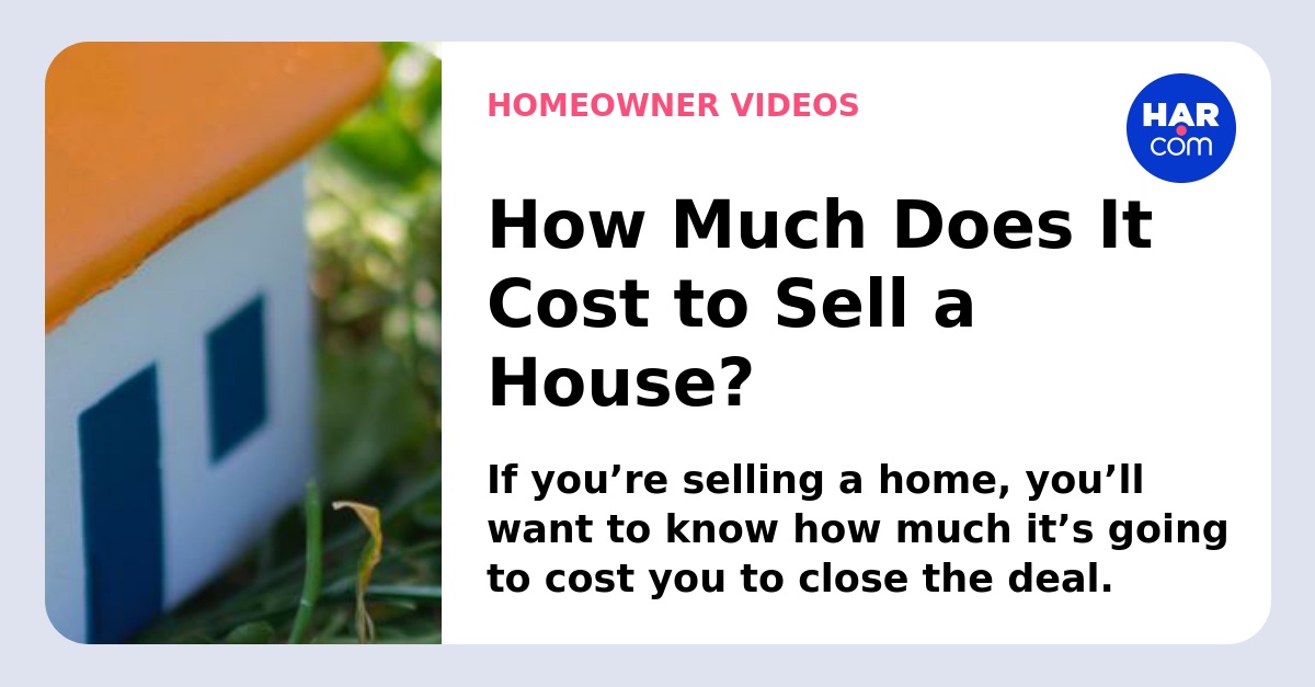 How Much Does It Cost To Sell A House?