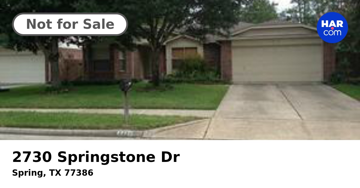 2730 Springstone Dr, SPRING, TX 77386