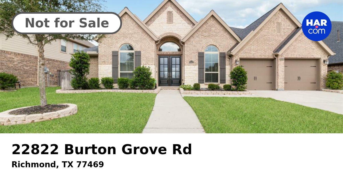 22822 Burton Grove Rd, RICHMOND, TX 77469
