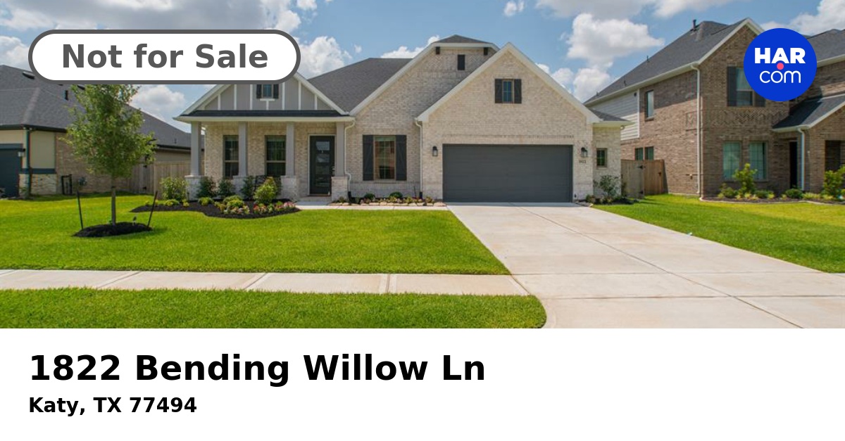 1822 Bending Willow Ln, KATY, TX 77494