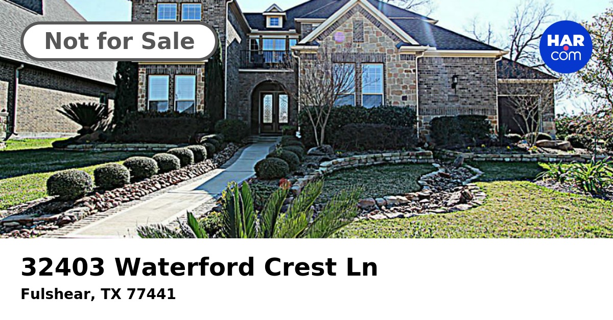 32403 Waterford Crest Ln, WESTON LAKES, TX 77441