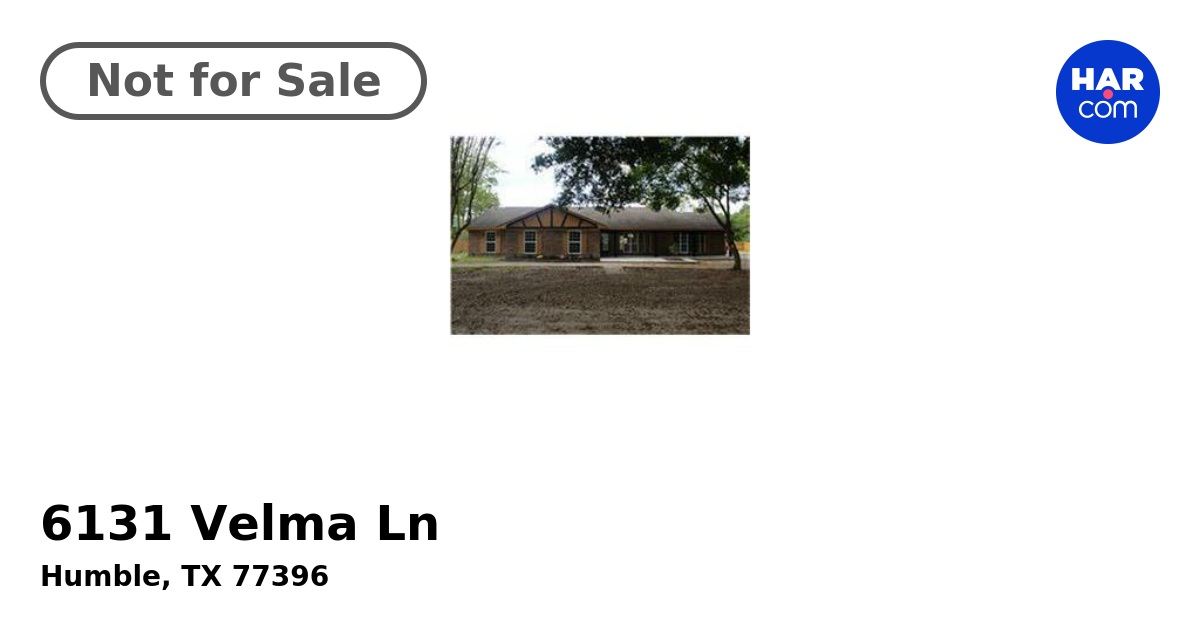 6131 Velma Ln, HUMBLE, TX 77396