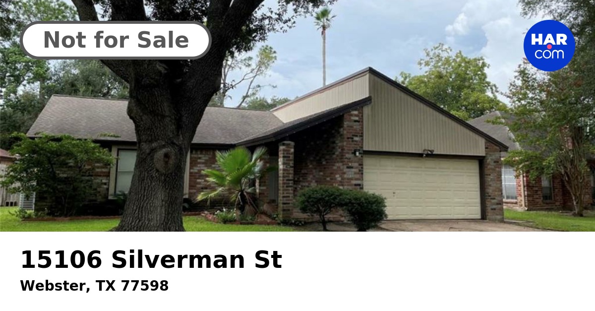 15106 Silverman St, WEBSTER, TX 77598