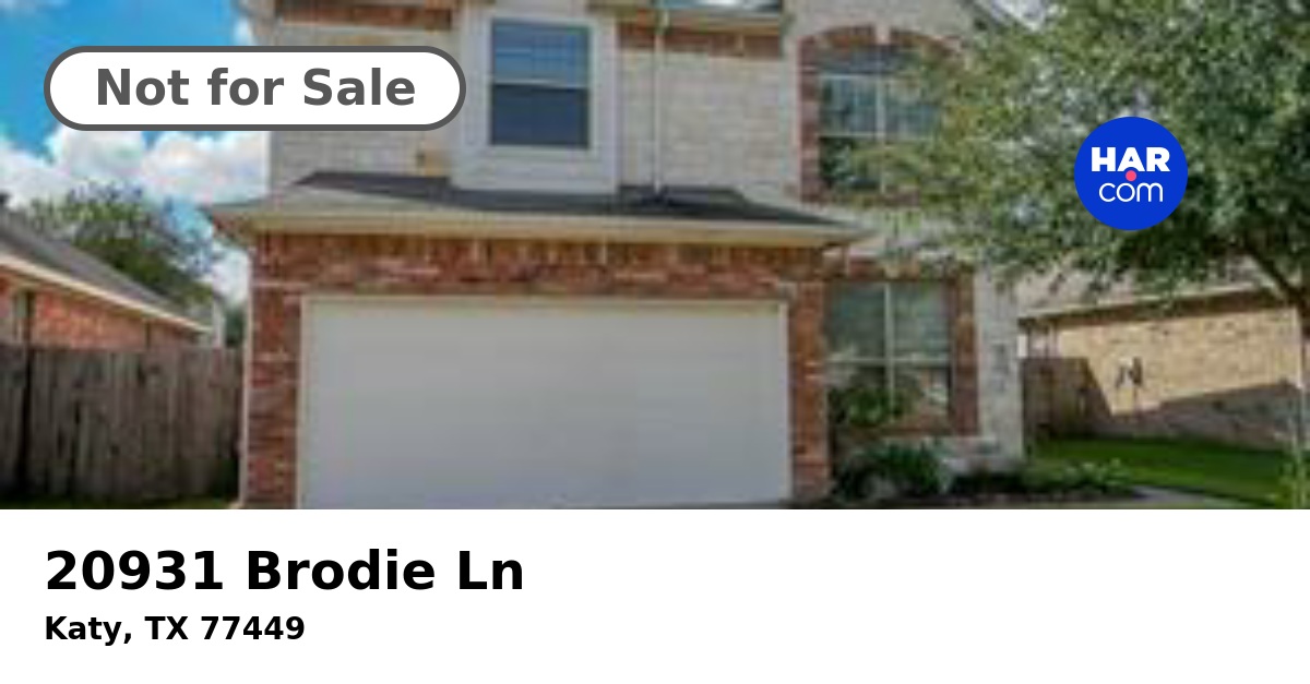 20931 Brodie Ln KATY TX 77449 HAR