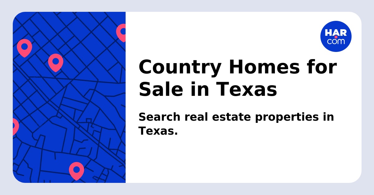 Country Homes for Sale in Texas