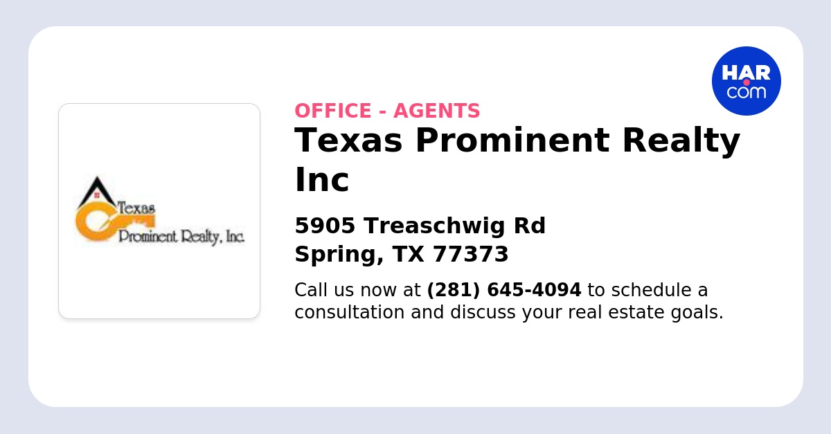 Texas Prominent Realty Inc Agents