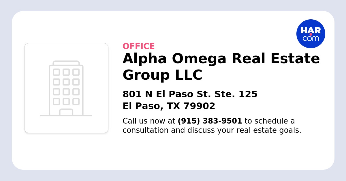 Alpha Omega Real Estate Group LLC HAR